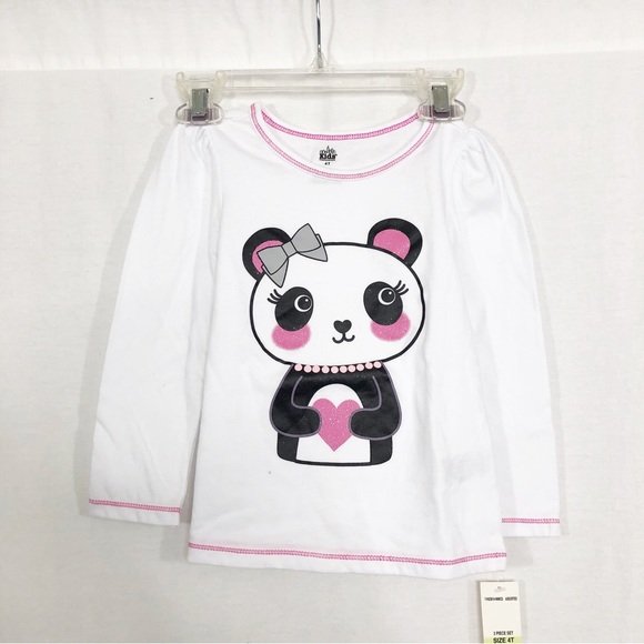 Kids Headquarters Other - NEW Kids Headquarters Girls Panda Top, Size 4T, White